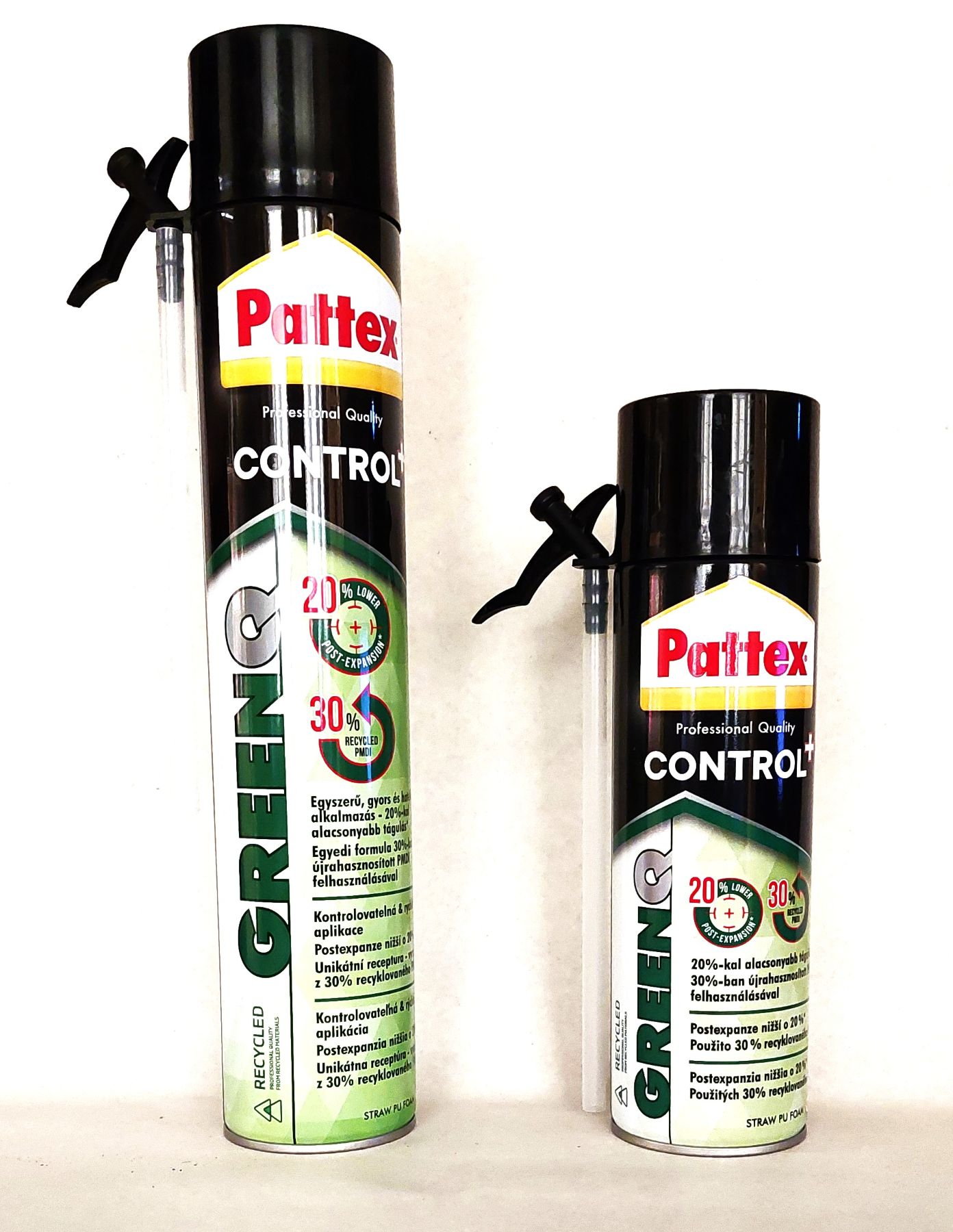 PU montážní pěna, polyuretanová, trubičková, 500ml, 750 ml, PATTEX GreenQ